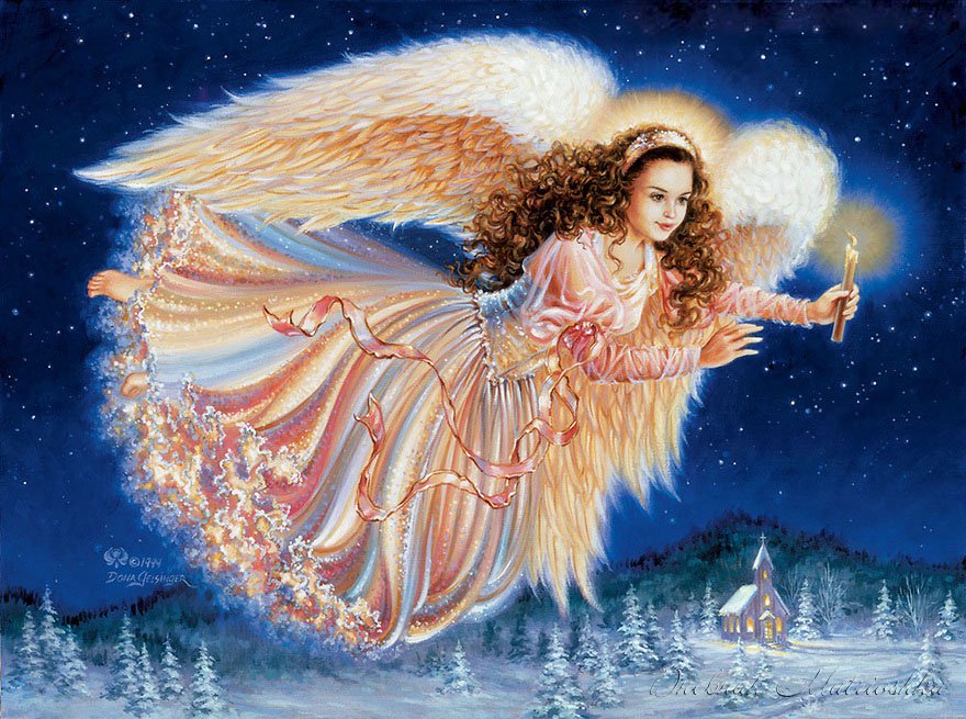 ангел хранитель - ангел, звезда, небо, крылья, мир, ангел хранитель, девушка - оригинал