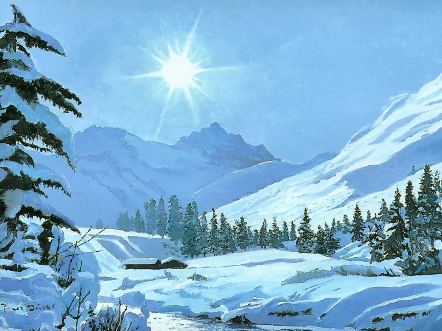 Пейзаж 4 - краса, зима, природа, пейзаж, гори - оригинал