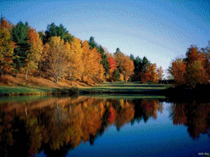Пейзаж 17 - природа, осінь, озеро, пейзаж - предпросмотр
