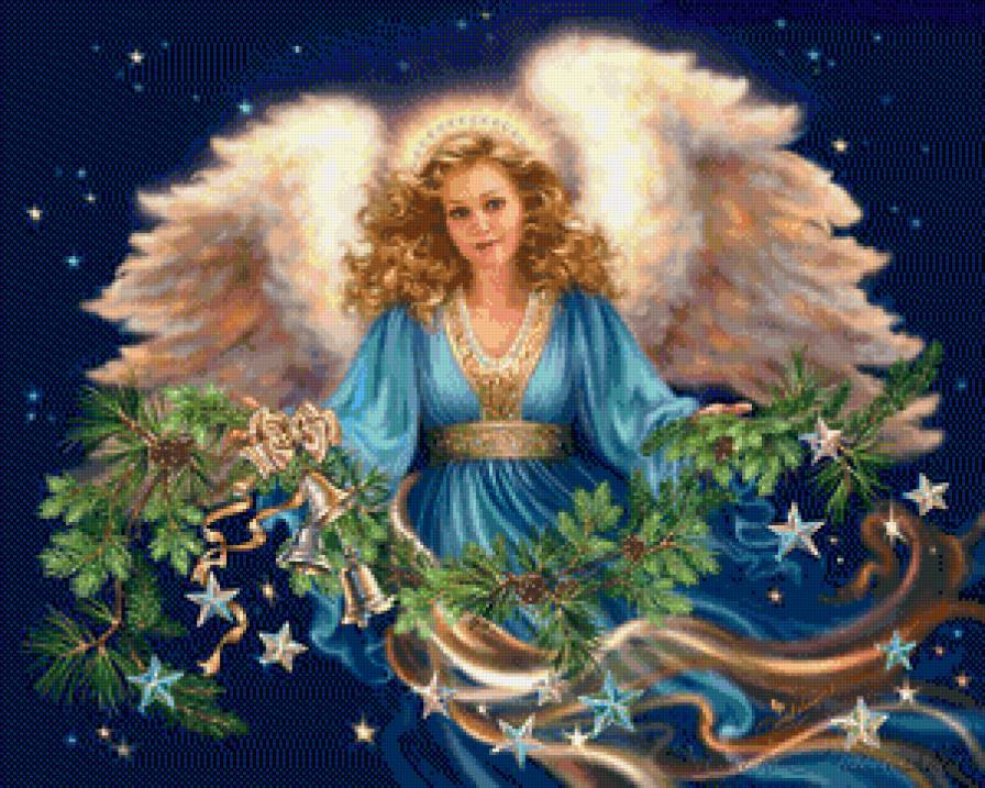 рождество - ангел, небо, мир, крылья, рождество, праздник - предпросмотр
