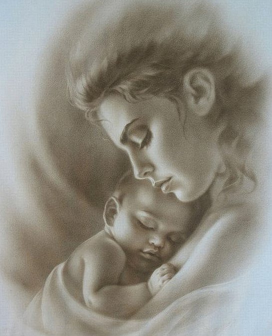 материнська любов - ангелик, мама, діти - оригинал