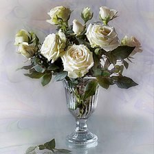 Оригинал схемы вышивки «букет белых роз» (№849426)