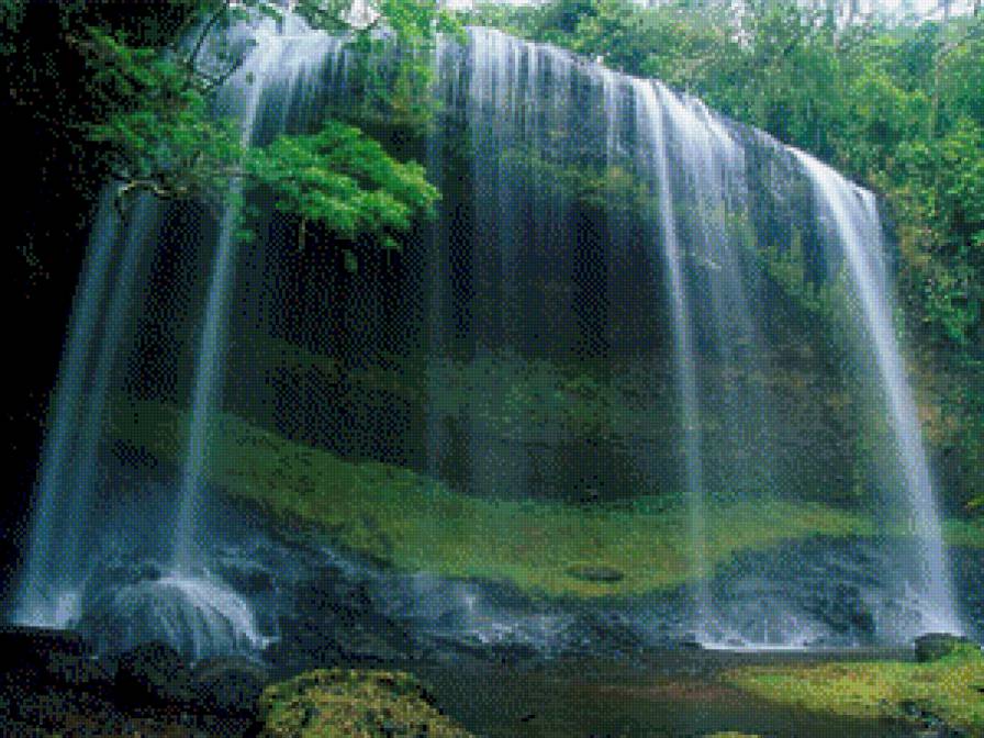 Пейзаж 40 - водоспад, природа, пейзаж, гори - предпросмотр