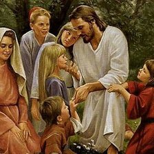 Оригинал схемы вышивки «Иисус и дети» (№850531)