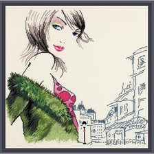 Оригинал схемы вышивки «Парижанка» (№854580)