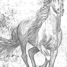 Оригинал схемы вышивки «Конь ,скакун» (№854594)