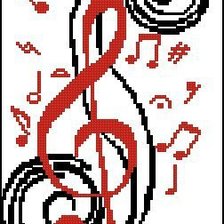 Оригинал схемы вышивки «звуки музыки» (№854629)