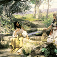 Оригинал схемы вышивки «Jezus i Samarytanka» (№855547)