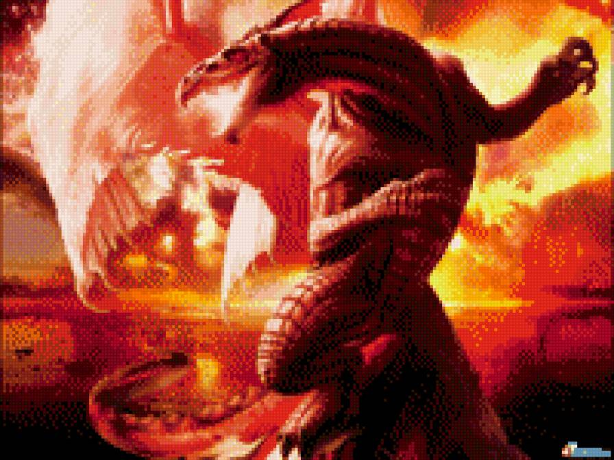 красный дракон - дракон - предпросмотр