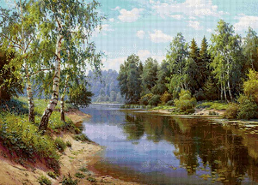 №858903 - пейзаж, лето, река, природа - предпросмотр
