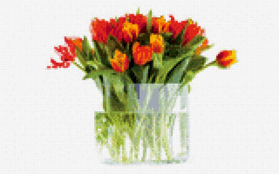 Тюльпаны в стекле - предпросмотр