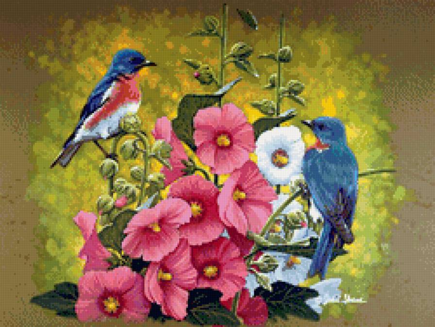 цветы и птицы - цветы и птицы - предпросмотр