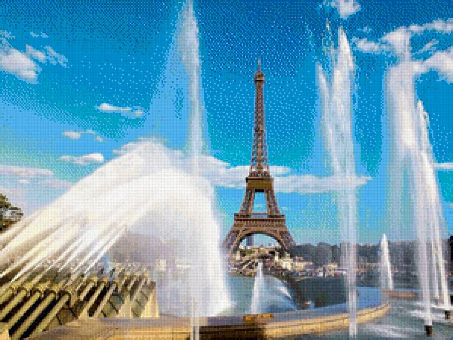№861595 - франция, париж, эйфелева башня, фонтан - предпросмотр
