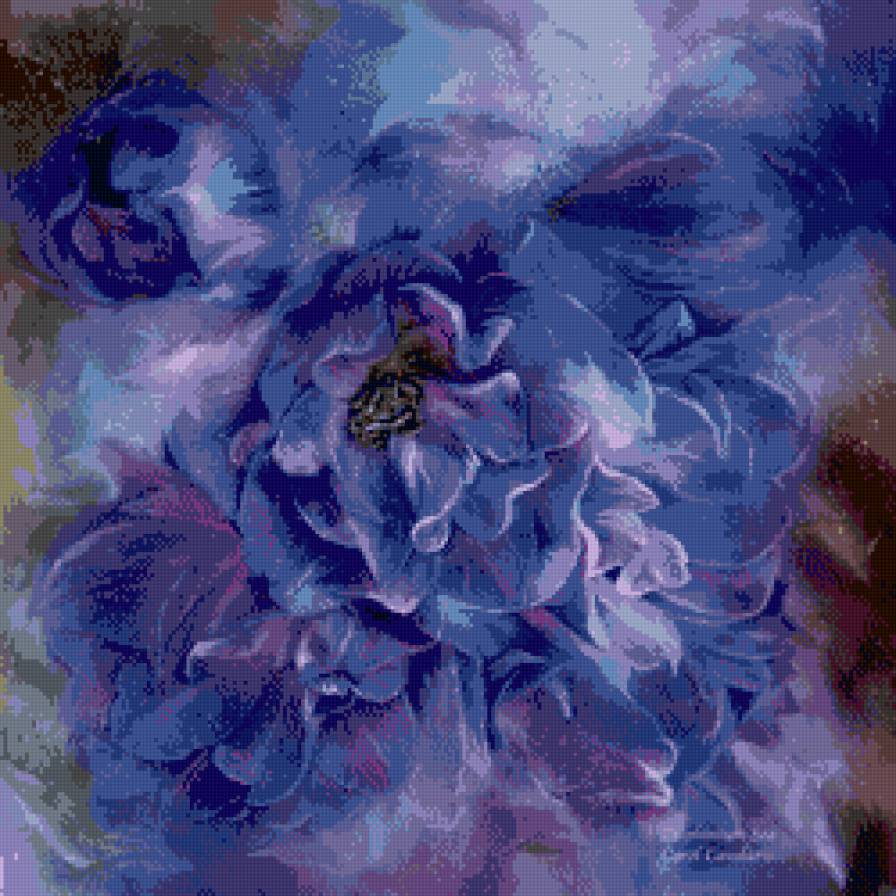 синие цветы - ваза, цветы, букет - предпросмотр