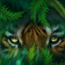 Оригинал схемы вышивки «джунгли взгляд тигра» (№862089)