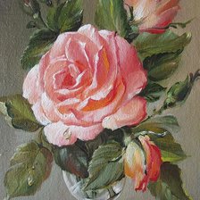 Оригинал схемы вышивки «Роза живопись» (№862276)