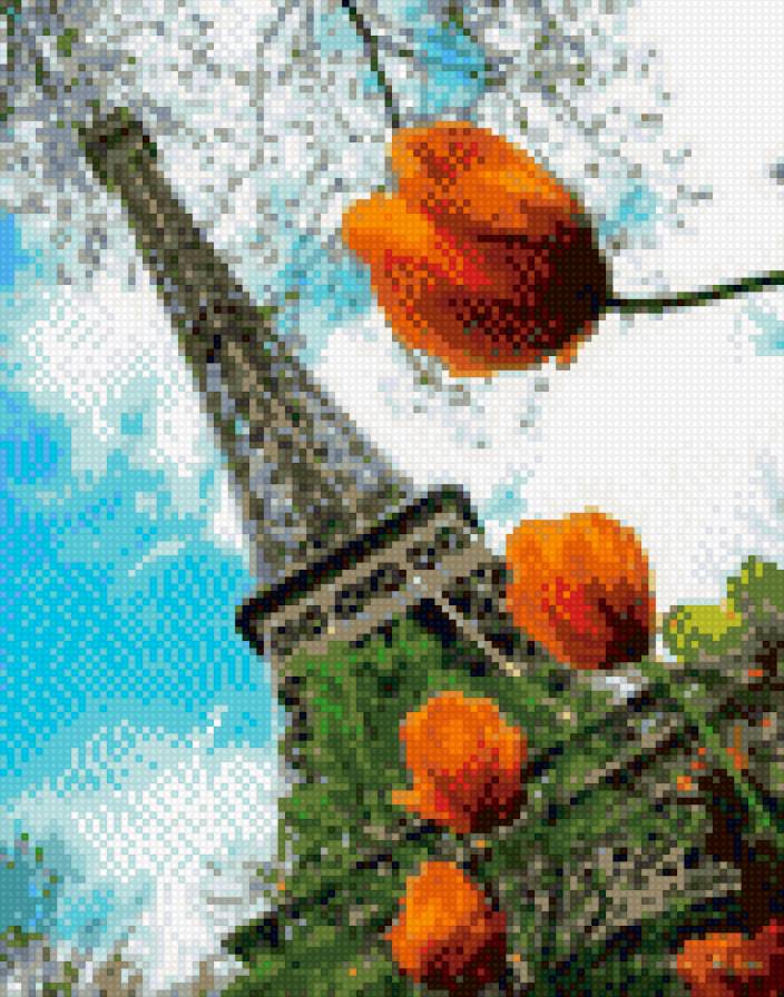 Эйфелева башня - париж, город, весна, эйфелева башня, франция - предпросмотр