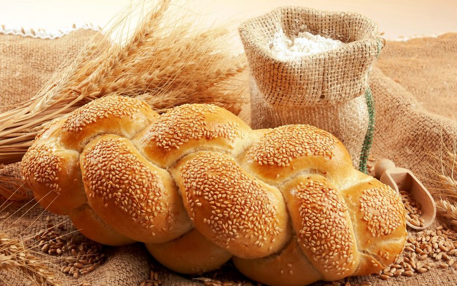 хлеб да соль с колосьями - кухня, колосья, хлеб, натюрморт - оригинал