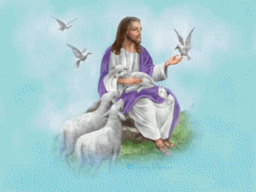 Иисус Христос и овечки - предпросмотр