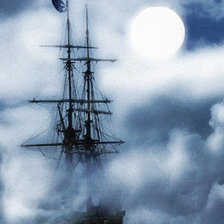 Схема вышивки «Корабль в тумане»