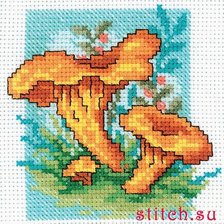 Оригинал схемы вышивки «грибы» (№870311)