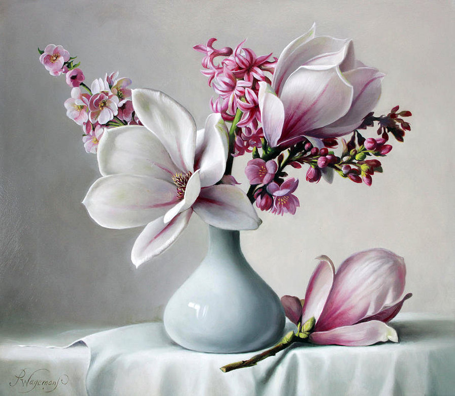 Pieter Wagemans - цветочный натюрморт - натюрморт - оригинал