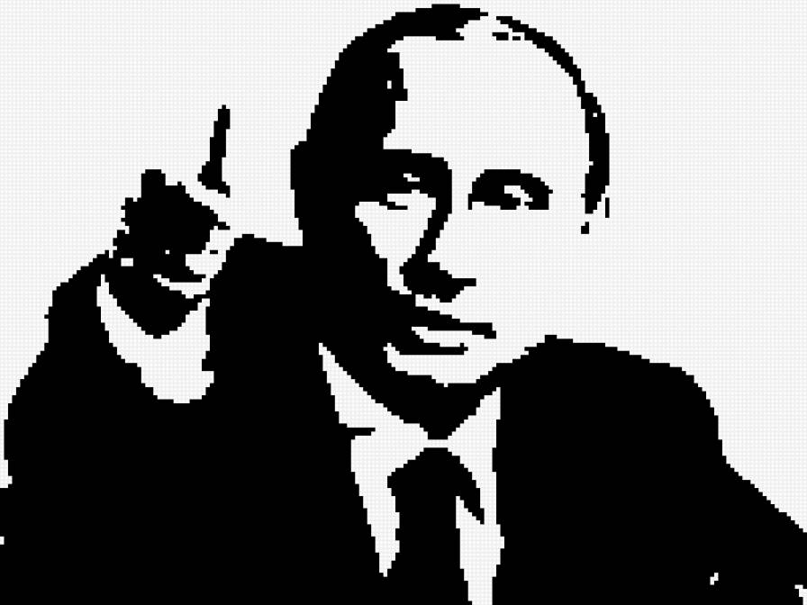 Путин (монохром) - путин, президент - предпросмотр