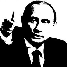 Схема вышивки «Путин (монохром)»
