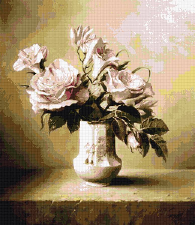 Розы в вазе - розы, цветы - предпросмотр