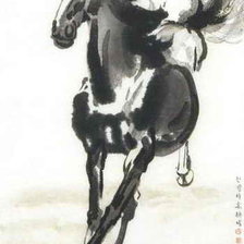 Оригинал схемы вышивки «Конь (китайская живопись)» (№880325)
