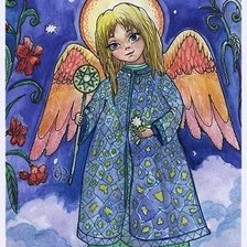 Оригинал схемы вышивки «ангел» (№881658)