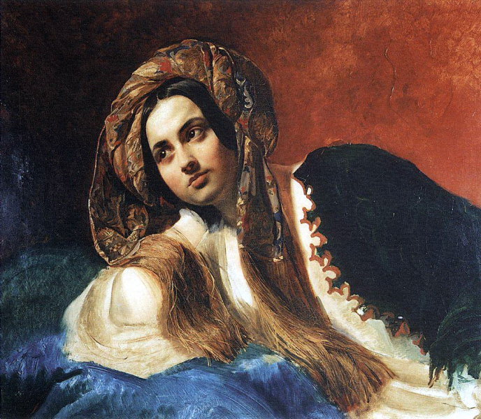 Брюллов Карл - Турчанка 1838 - классика, портрет - оригинал