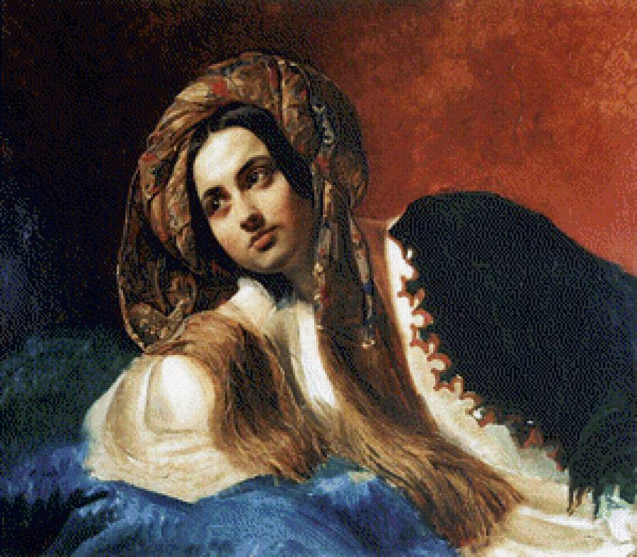 Брюллов Карл - Турчанка 1838 - портрет, классика - предпросмотр