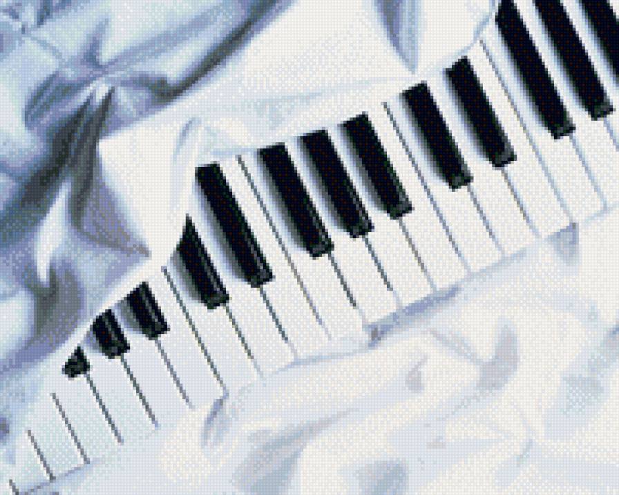 Клавиши - пианино, черно-белое, музыка, клавиши - предпросмотр