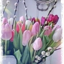 Оригинал схемы вышивки «Весна в тюльпанах.» (№885702)