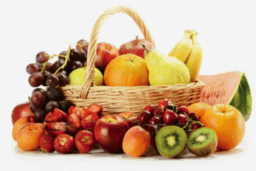 фрукты в корзине - натюрморт, фрукты - предпросмотр