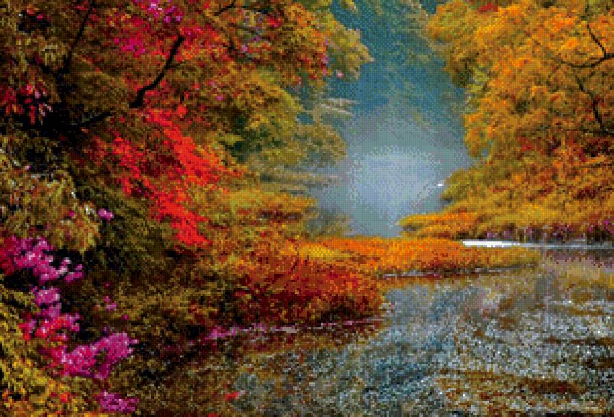 осень - осень, река, природа - предпросмотр