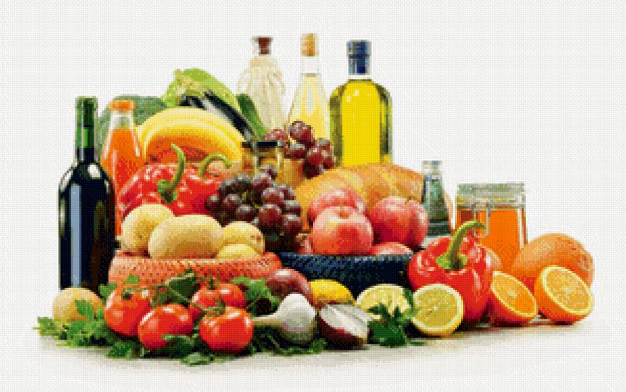 продукты - натюрморт, фрукты, овощи - предпросмотр