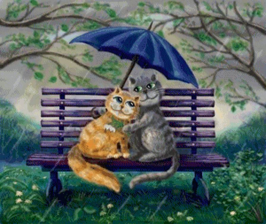 Под дождем - коты.дождь - предпросмотр