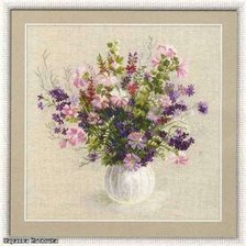 Оригинал схемы вышивки «цветы в вазоне» (№898763)