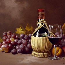 Оригинал схемы вышивки «Натюрморт с вином» (№899063)