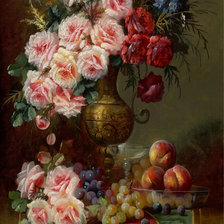 Схема вышивки «розы и фрукты»