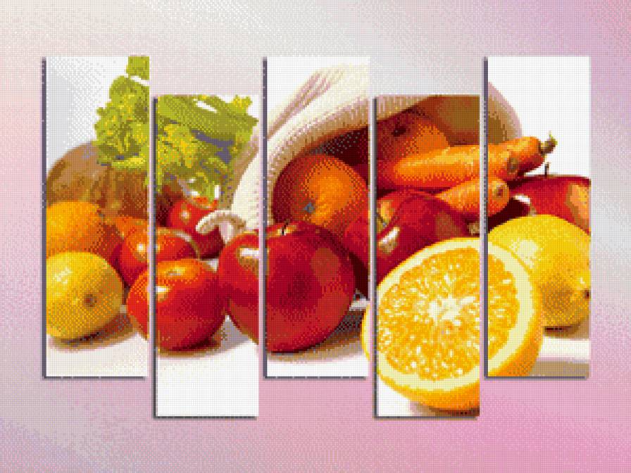 фрукты - еда, яблоки, апельсин, лимон, фрукты - предпросмотр