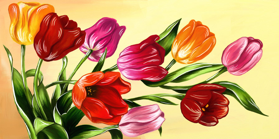 Тюльпаны - цветы, букет, тюльпаны - оригинал