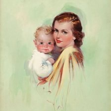Оригинал схемы вышивки «мама и малыш» (№901561)