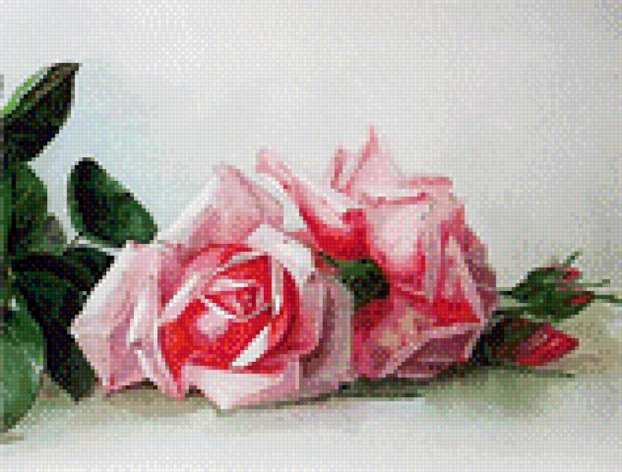 Розы Лонгре. Часть 3 - розы, триптих - предпросмотр