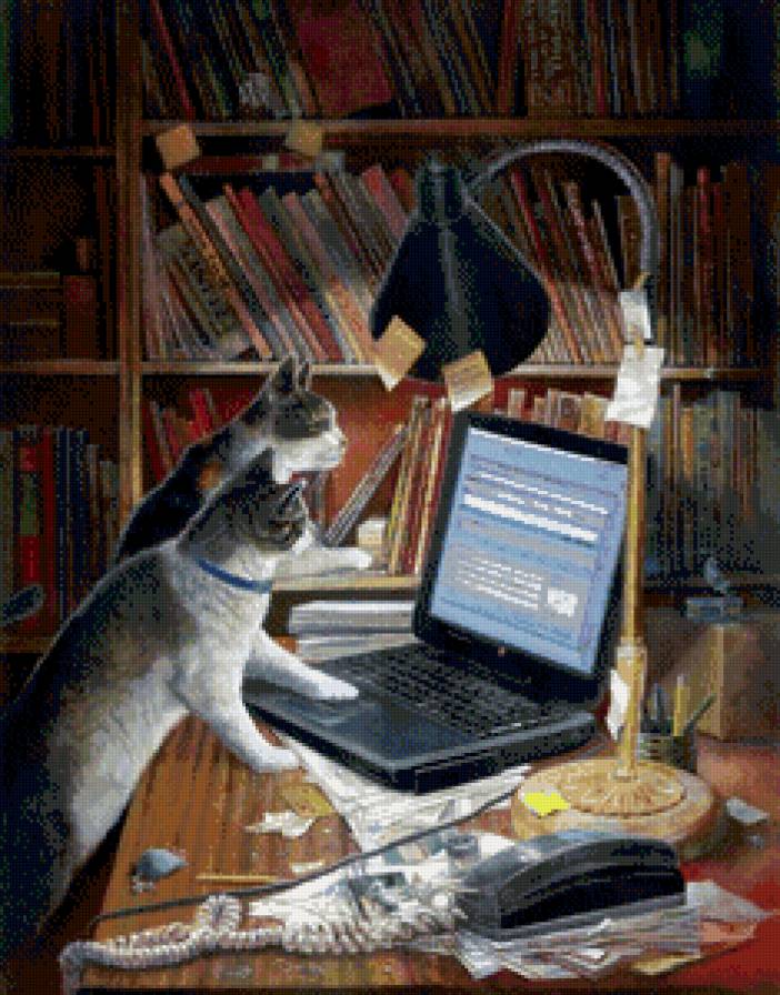 хакеры - кот, коты - предпросмотр