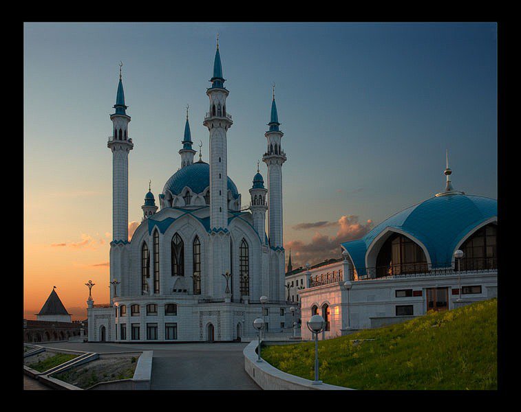 мечеть в Казани...  вечерняя - мечеть.. - оригинал