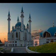 Схема вышивки «мечеть в Казани...  вечерняя»