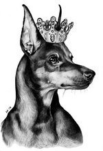 Схема вышивки «собака в короне»